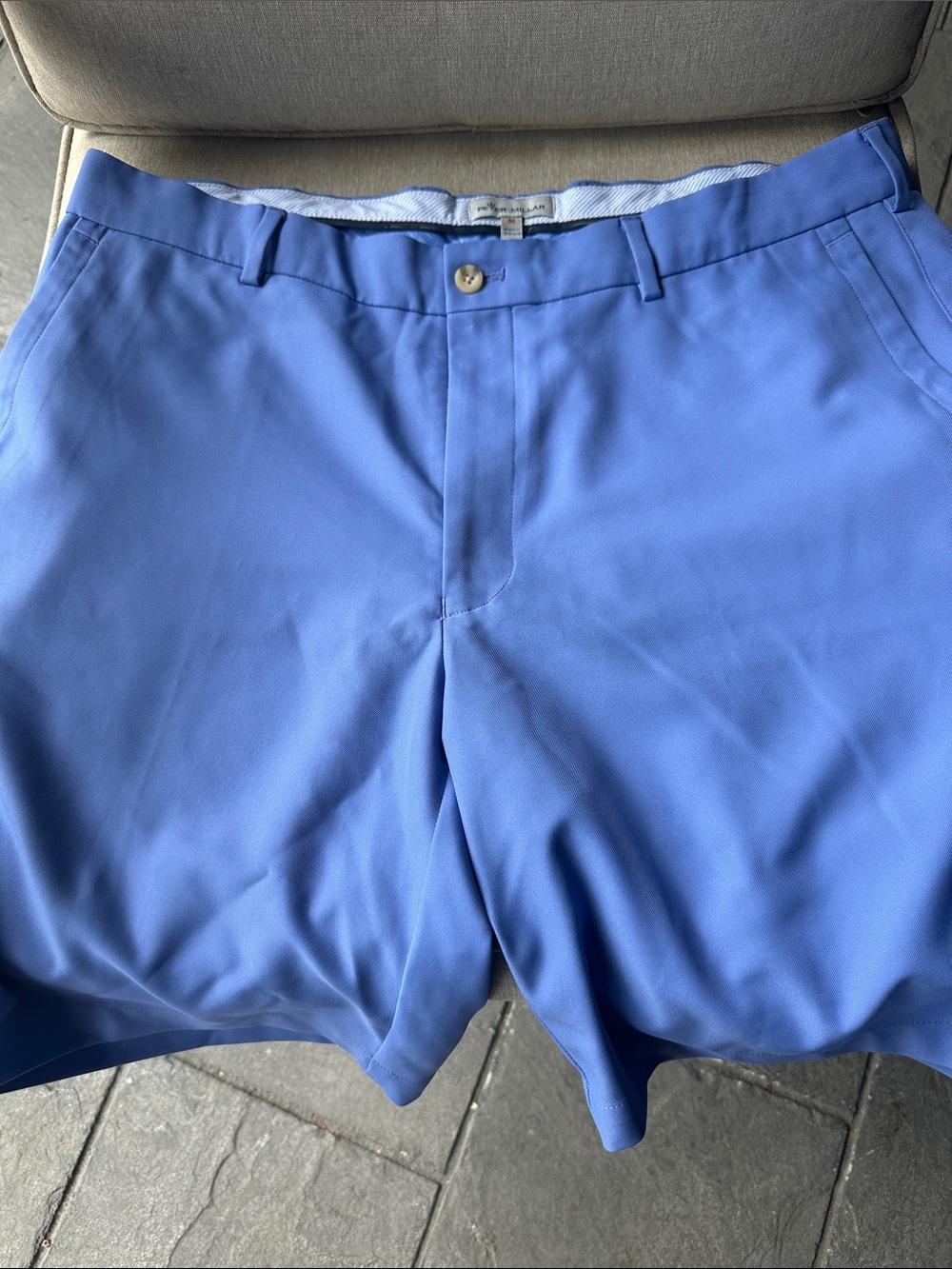 Peter Millar Sky Blue Performance Flat-Front Shorts